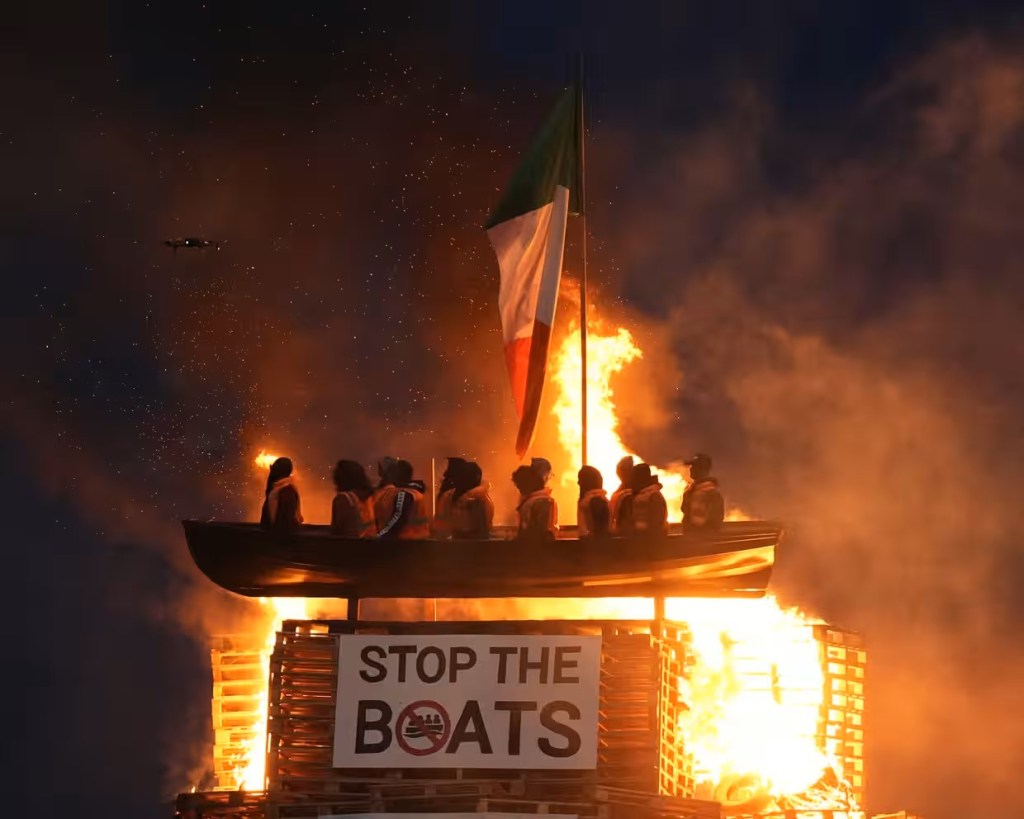 STOP THE DOPES, they are the ones looking up at the&nbsp;Boat.